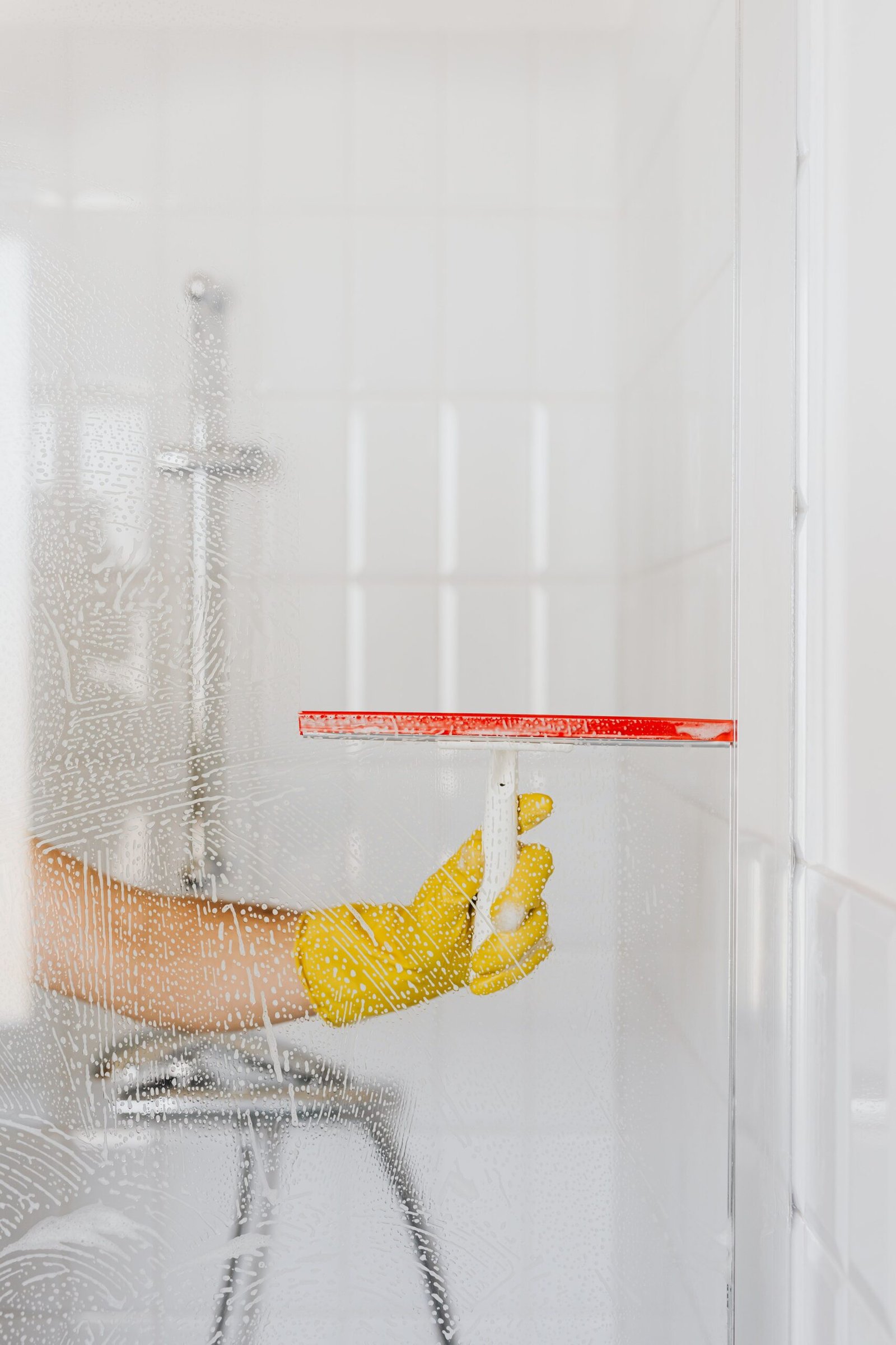 Deep cleaning detail work in a home
