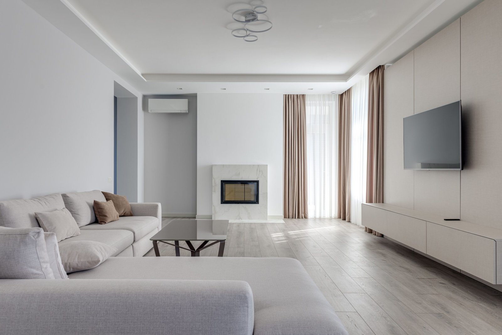 Guest-ready short-term rental apartment living space